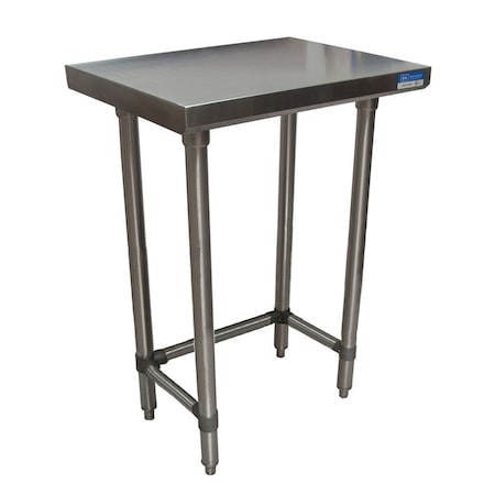 Bk Resources Stainless Steel Work Table Flat Top With Open Base 24"Wx18"D VTTOB-1824